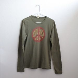 NWT Luck Brand “Peace” Long Sleeve Shirt Sz: L